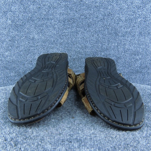 Clarks  Men Gladiator Sandals Brown Leather Hook & Loop Size 10 Medium - Picture 9 of 10